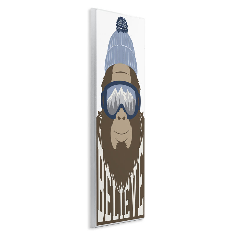 Plaque murale Believe Winter Bigfoot, design par Marcus Prime
