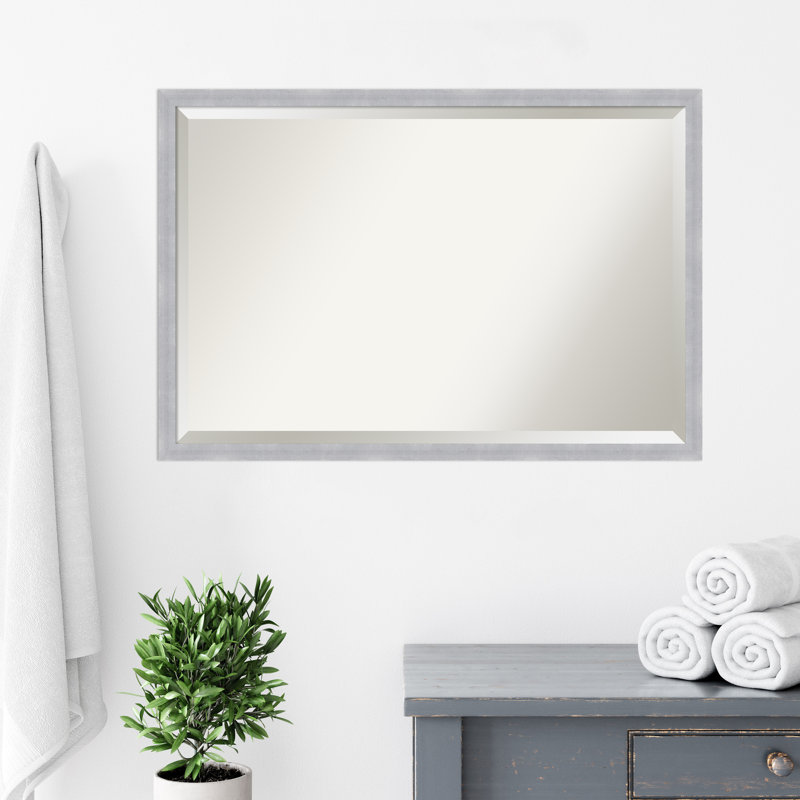 Anastase Flat Mirror, Gray, 26" x 38"