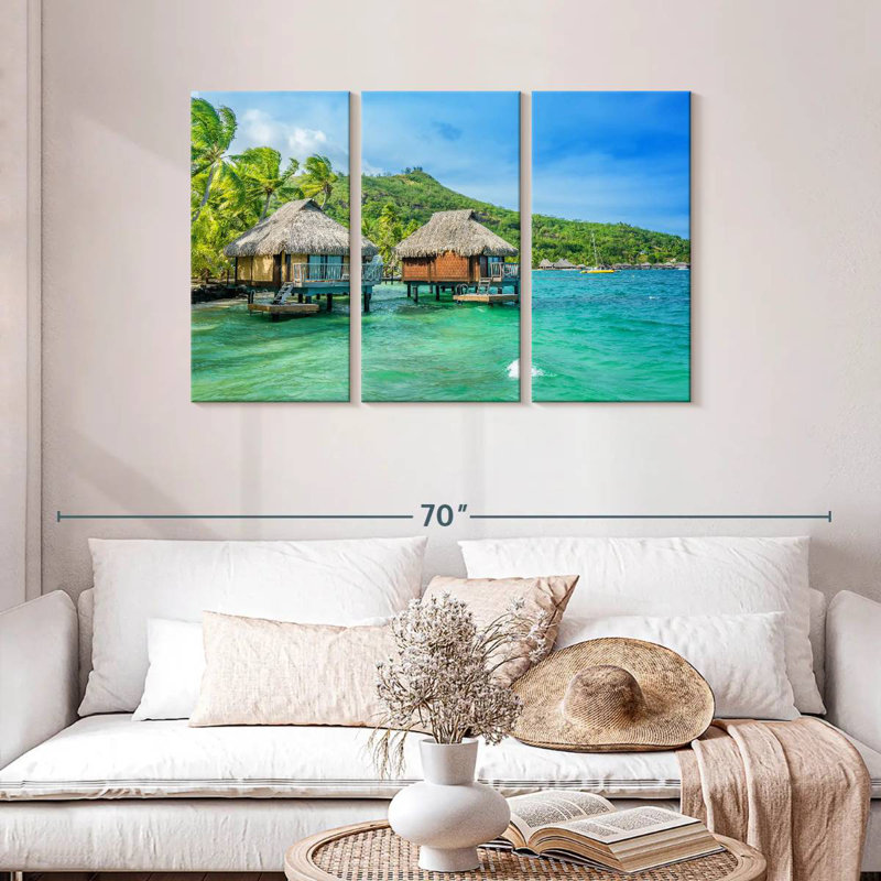 Gillard Bora Bora Beach House, H 28 po x l 45 po