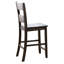 Chaise à hauteur de comptoir en noyer vieilli avec dossier échelle (ensemble de 2)