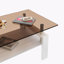 Table basse rectangulaire avec plateau de rangement en verre trempé et panneau de fibres à densité moyenne Fraiya-97769656-97769659
