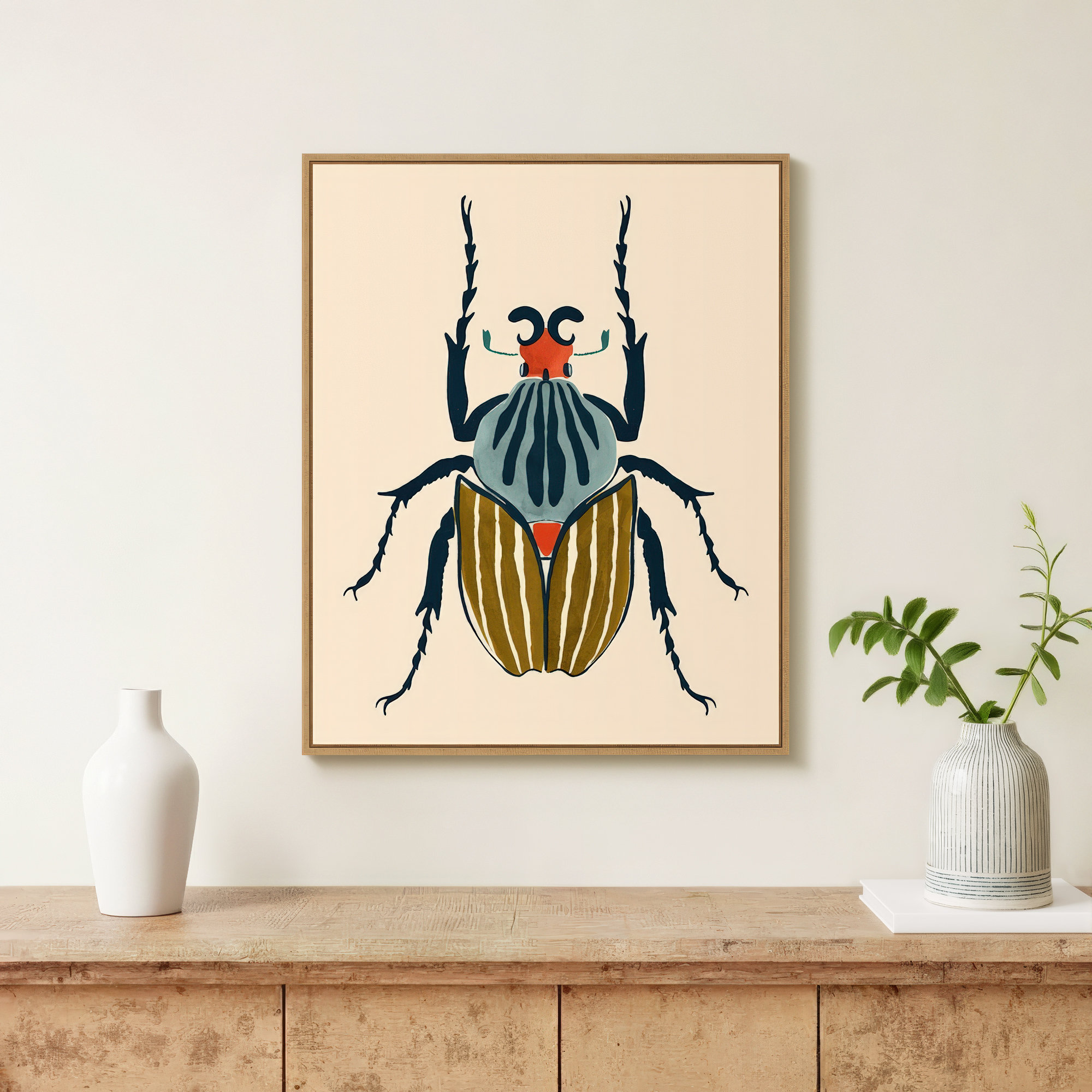 Beetle Bug I by Victoria Barnes, 28" H x 23" W  x 2" D