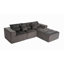 Canapé modulaire en forme de L de 101 po, canapé Cloud confortable à 3 places, tissu en velours côtelé, avec repose-pieds mobile, ensemble de bricolage gratuit, adapté au salon, à la chambre à coucher et à l’appartement (gris)-1055043666