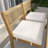 4-Person Rectangle Solid Wood Outdoor Patio Dining Set With Thick Cushions-1886606124