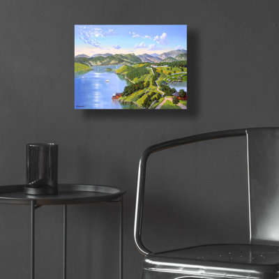 'Hudson River Near West Point In 1865' by Eduardo Camoes, Acrylic Glass Wall Art,