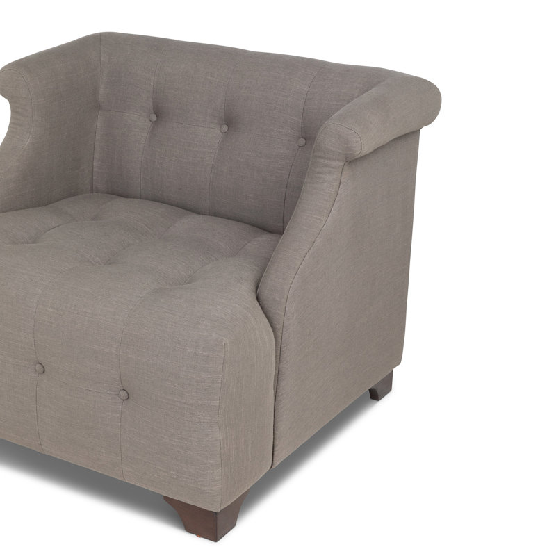 Fauteuil d'appoint à volutes, moka, Mocha