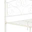 Lit double en métal blanc, conception et structure modernes, fonctionnement stable et silencieux, assemblage facile inclus, aucun sommier requis, convient aux matelas de 8 pouces et plus, capacité de poids de 600 lb - acier robuste