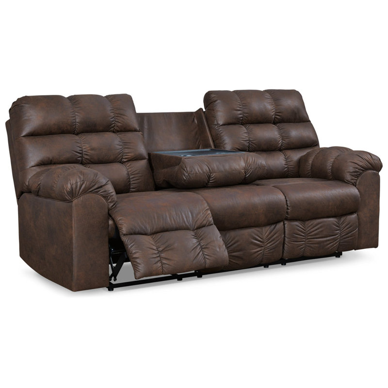 Gallegos Reclining Sofa With Drop Down Table