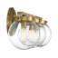 Luminaire de salle de bain à 3 lumières à intensité variable Finian en laiton naturel Finian-1908199378-1908199379
