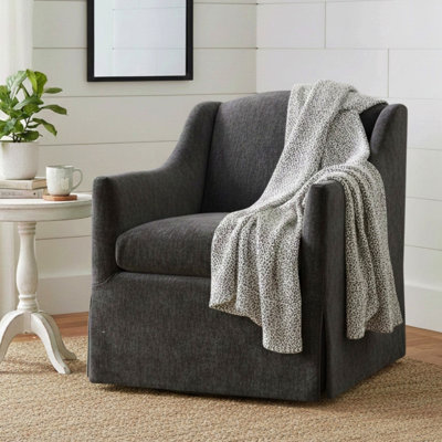 Fauteuil d'appoint pivotant à jupe - vison