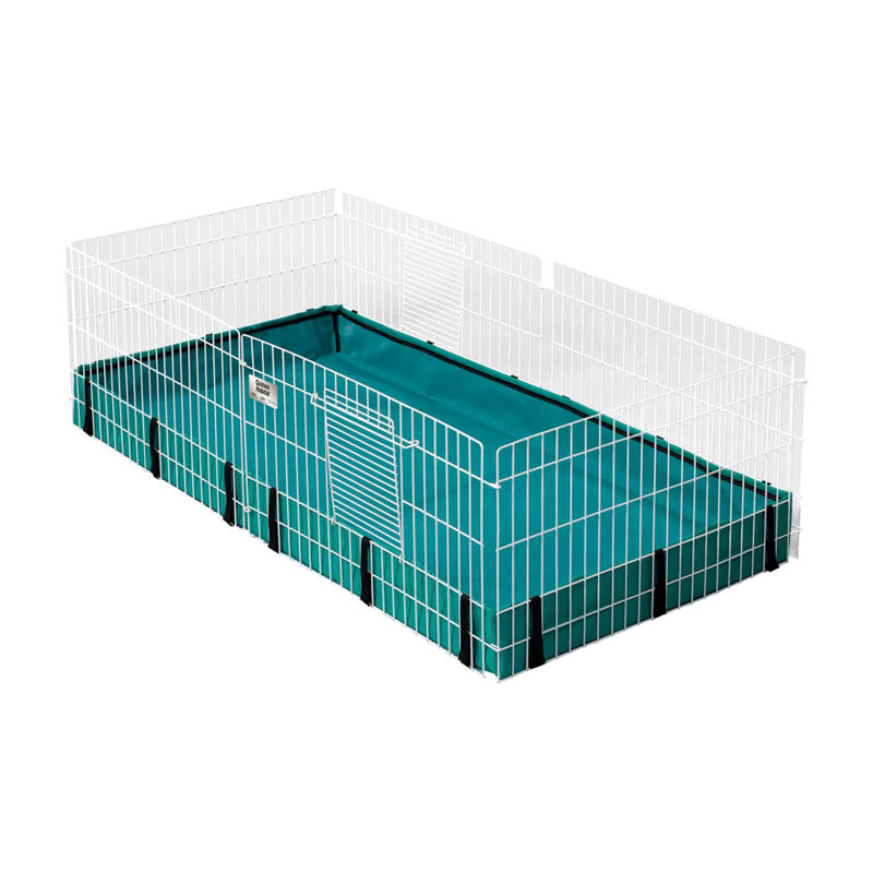 Expandable White Wire Guinea Pig Habitat with PVC Bottom