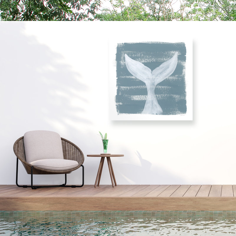 Yvette St. Amant Soft Sea Whale Tail Outdoor  Canvas, H 18 po x l 18 po