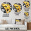 Horloge murale jaune et grise Hibiscus Serenade I - Hibiscus-508574891