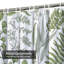 Rideau de douche blanc en fougère eucalyptus avec 12 crochets-593364357