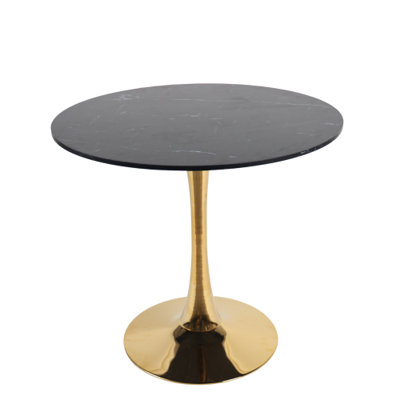 Table de salle à manger ronde 31,5 po en MDF avec tulipe et base piédestal pour 2 à 4 personnes