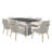 Hillit 6 - Person Wood Dining Set with Velvet Dining Chairs for Kitchen-344319854