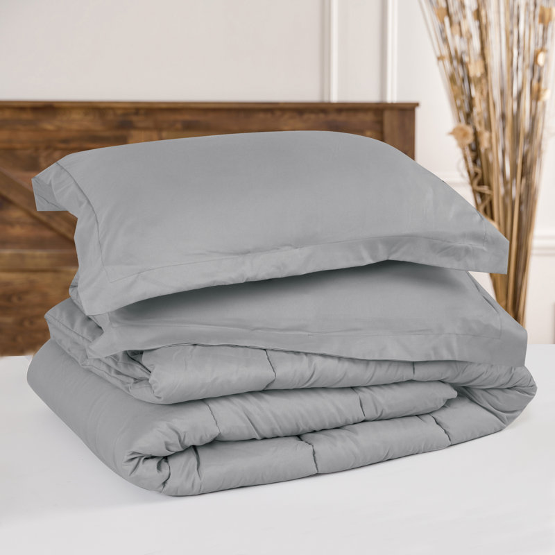 Ensemble d'édredon en microfibre 3 pièces Chanasya, Édredon pour très grand lit + 2 taies décorativ
