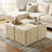 Delinda Faux Leather Ottoman-23971338