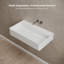 Évier à fixation murale rectangulaire 31,5 po x 18 po Monblari blanc mat-126678453-126678454