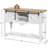46'' Console Table With Sliding Door, Wood Sofa Table For Living Room