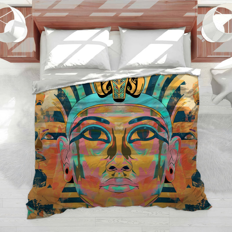 Pharaoh Bedding Cultural Comforter Hollywood Regency, Twin Comforter