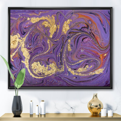" Marbled Rippled Texture II " Painting Print
