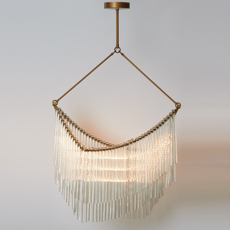 Lustre en verre drapé