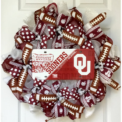 Football Wreath Sooners University of Oklahoma