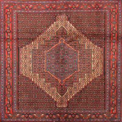 Tapis traditionnel bourgogne / rouge / beige