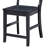 Black 5-Piece Rectangular Trestle Dining Table Set