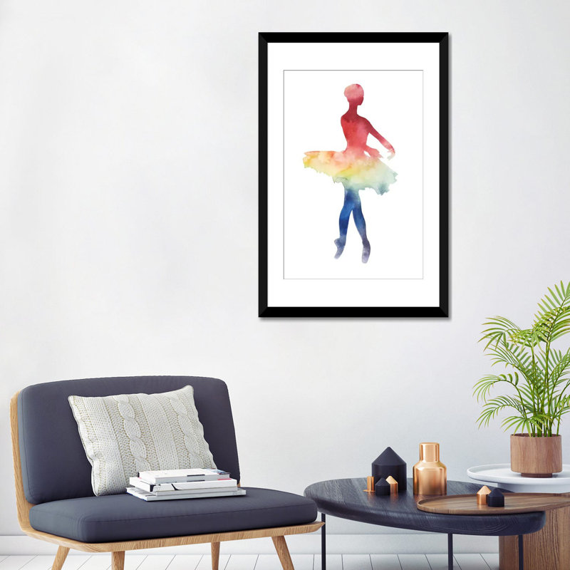 « ballerine beam iv », impression sur toile tendue, H 32 po x l 24 po x P 1 po, Papier d'art encadré noir, Blanc
