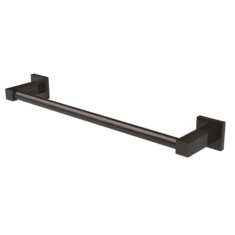 Barre à serviettes murale contemporaine Haranu, Bronze frotté à l'huile, H 2 po x l 37,7 po x P 3,7 po