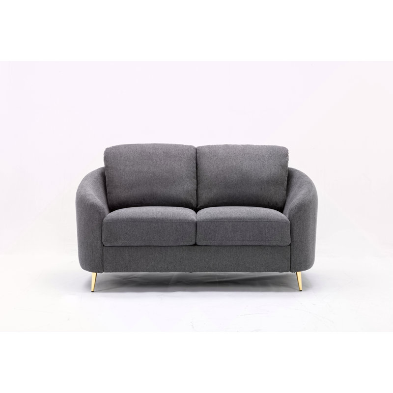 Causeuse en lin gris yuina