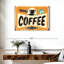 "Food and Drink", "Hot and Fresh Coffee", ensemble de 3 impressions sur toile par Retro Revival-93062957