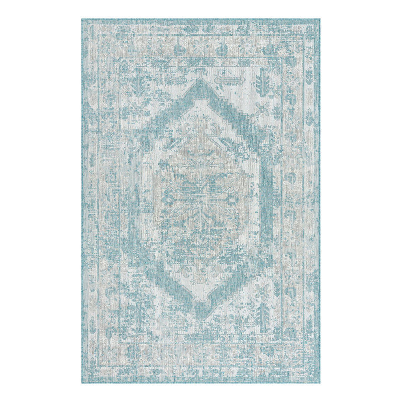 Oriental Indoor / Outdoor Rug, Rectangle 5'3" x 7'10"