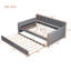 Lit de jour double rembourré avec lit gigogne et lit d'invité