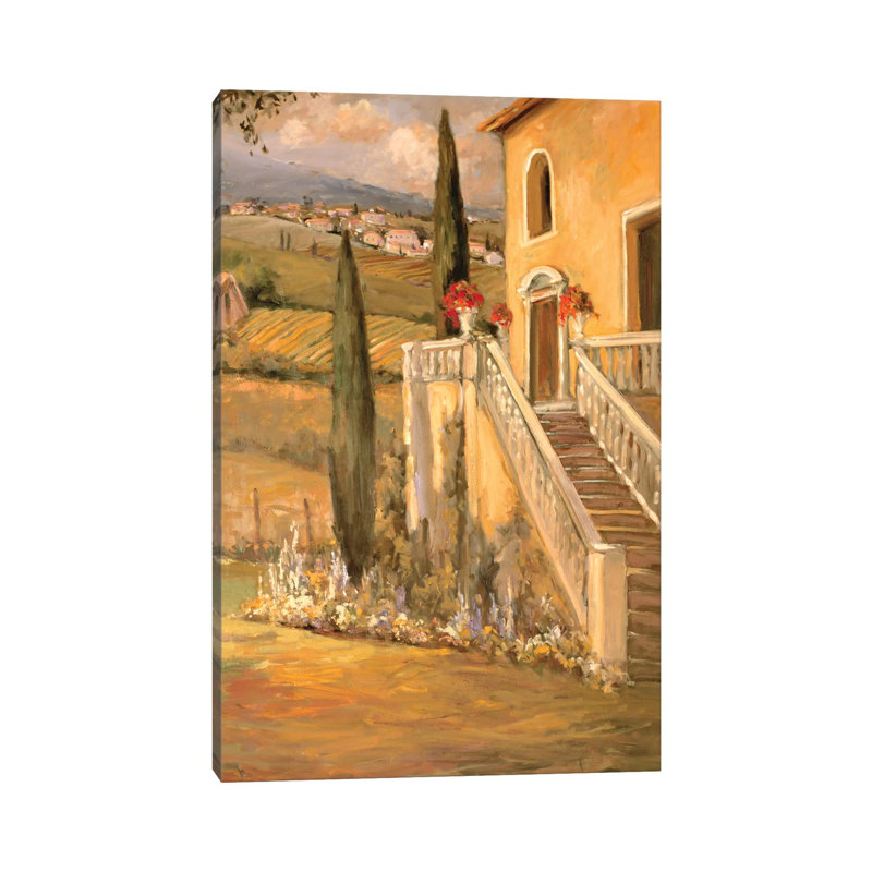 Italian Villa II by Allayn Stevens - Wrapped Canvas Painting, 30.48 cm H x 45.72 cm W