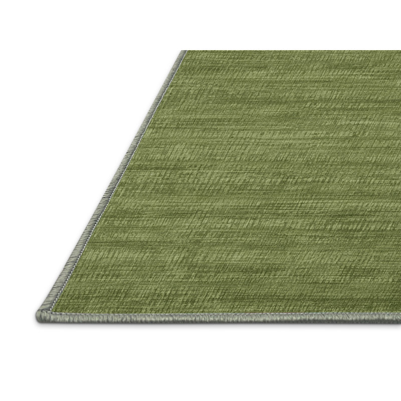 Tapis vert uni lavable à la machine, Rectangulaire 2 pi x 3 pi