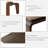 Black Walnut Square Coffee Table Modern Geometric Small Side Table