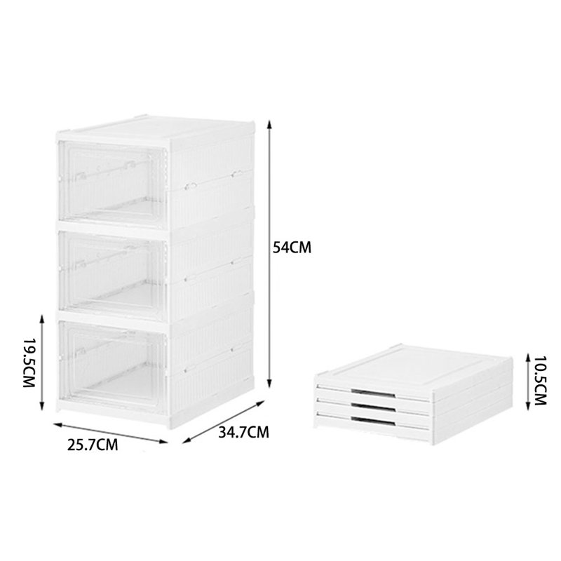 Audres 3 Pair Stackable Shoe Rack