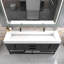 Finition du meuble-lavabo sur pied simple de base 72 po Jessica: chêne blanc-72495721