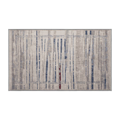 Machine Washable Gray Area Rug