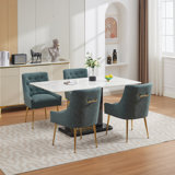 Mayreli Tufted Faux Leather Upholstered Side Chair