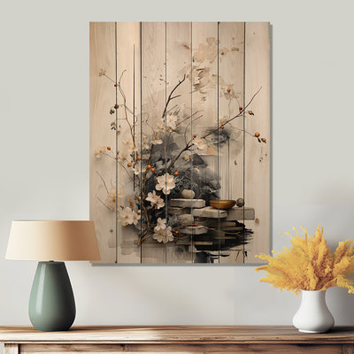 Asian Art Classics Sumi III - reproduction asiatique sur bois de pin naturel