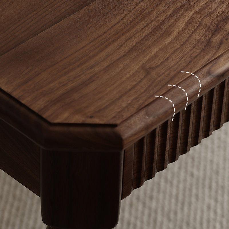 Walnut Solid Wood Dining Table, 31.49" W x 55.11" L
