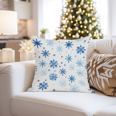 Blue Snowflakes Snow Modern
