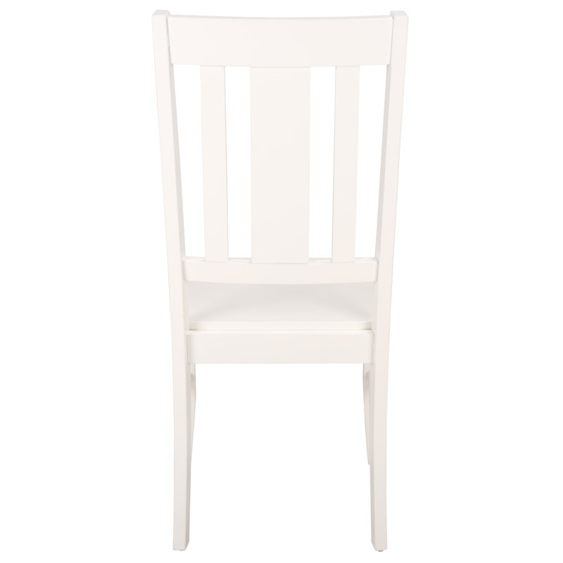 Roswitha Slat Back Side Chair, White