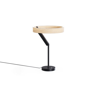 Modern 12W LED Table Lamp 18" - 2700K Warm Light- Angled Design in Matte Black