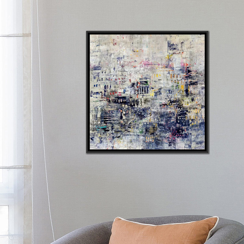 « wé hours », impression sur toile, H 26 po x l 26 po x P 1,5 po, Toile avec cadre noir, Pas de tapis