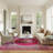 Abbate Oriental Fuchsia Pink Area Rug-1710840965